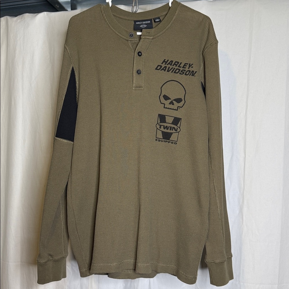 Harley-Davidson Men's Willie G thermal Long Sleeve Tee size Large